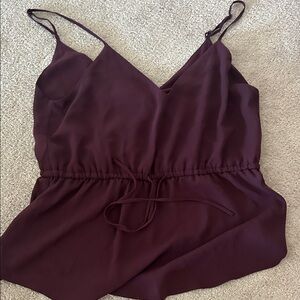 Babaton Rich Burgundy Sleeveless Blouse
